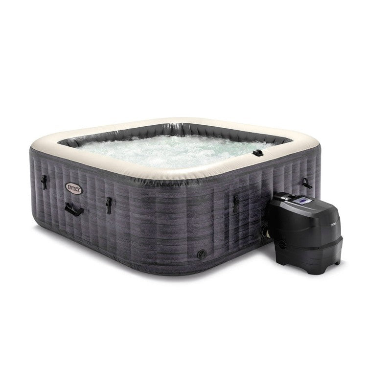 Aufblasbarer Whirlpool Schieferoptik - 6 Plätze - inklusive Thermoisolierabdeckung