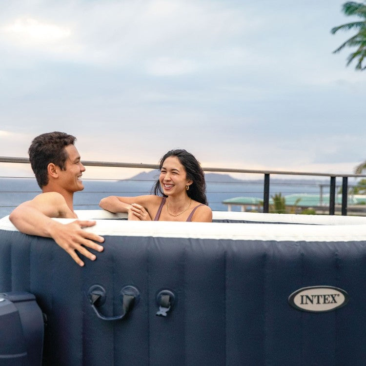 Aufblasbarer Whirlpool Marineblau - 4 Plätze - inklusive Thermoabdeckung