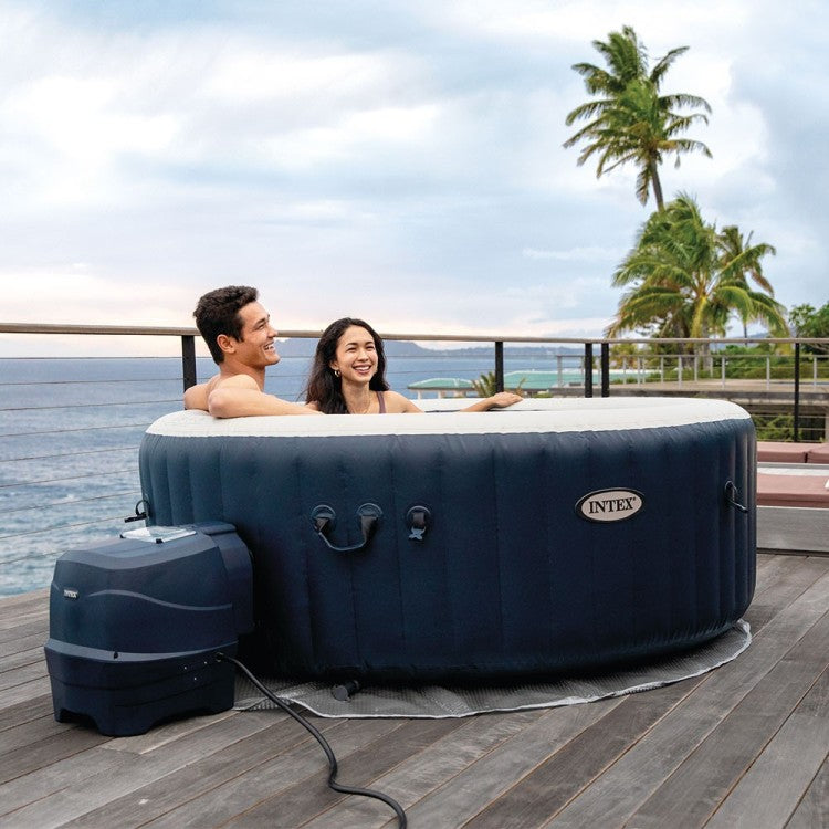 Aufblasbarer Whirlpool Marineblau - 4 Plätze - inklusive Thermoabdeckung