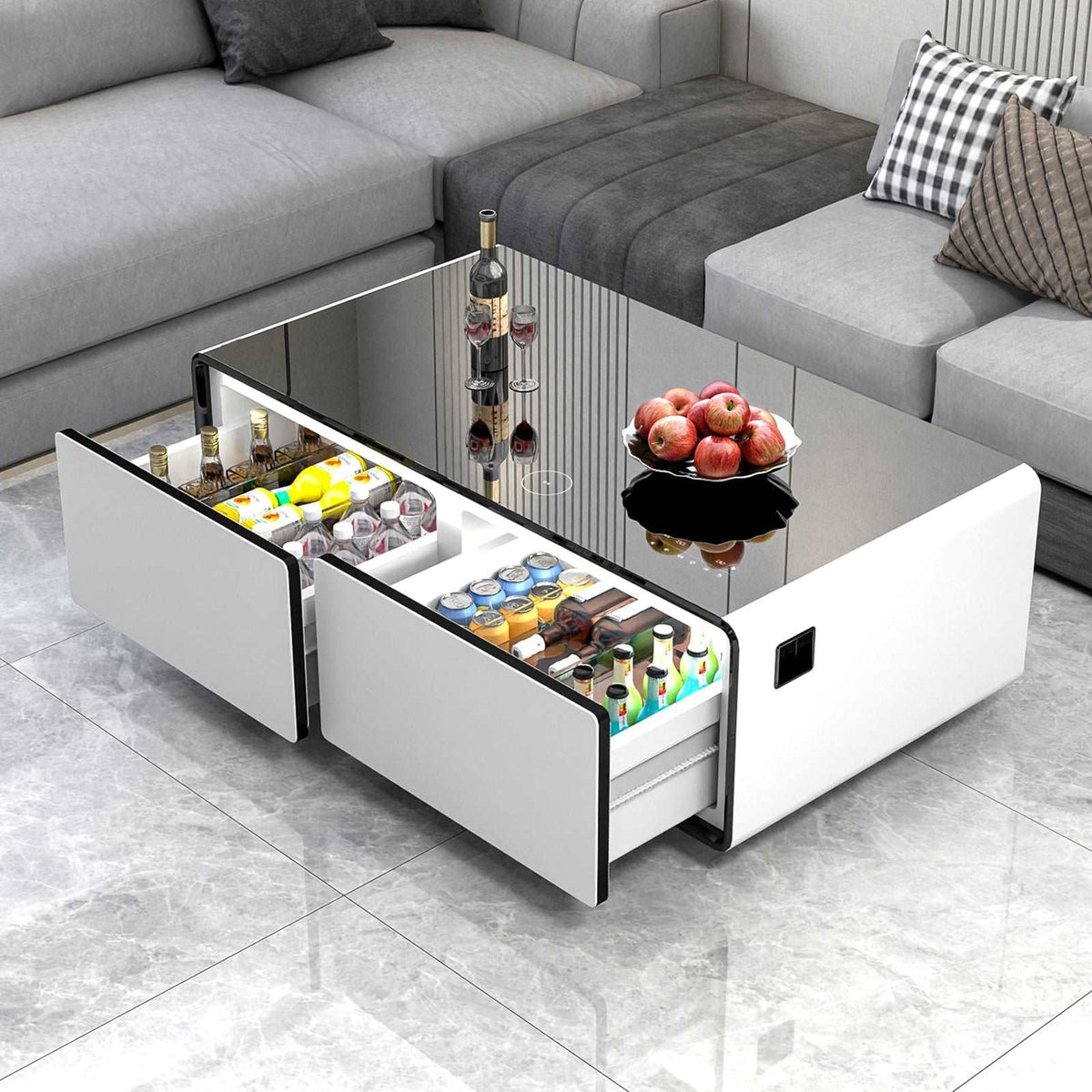 BASETAB LT135 Smart-Couchtisch mit Kühlschrank & Lautsprechern