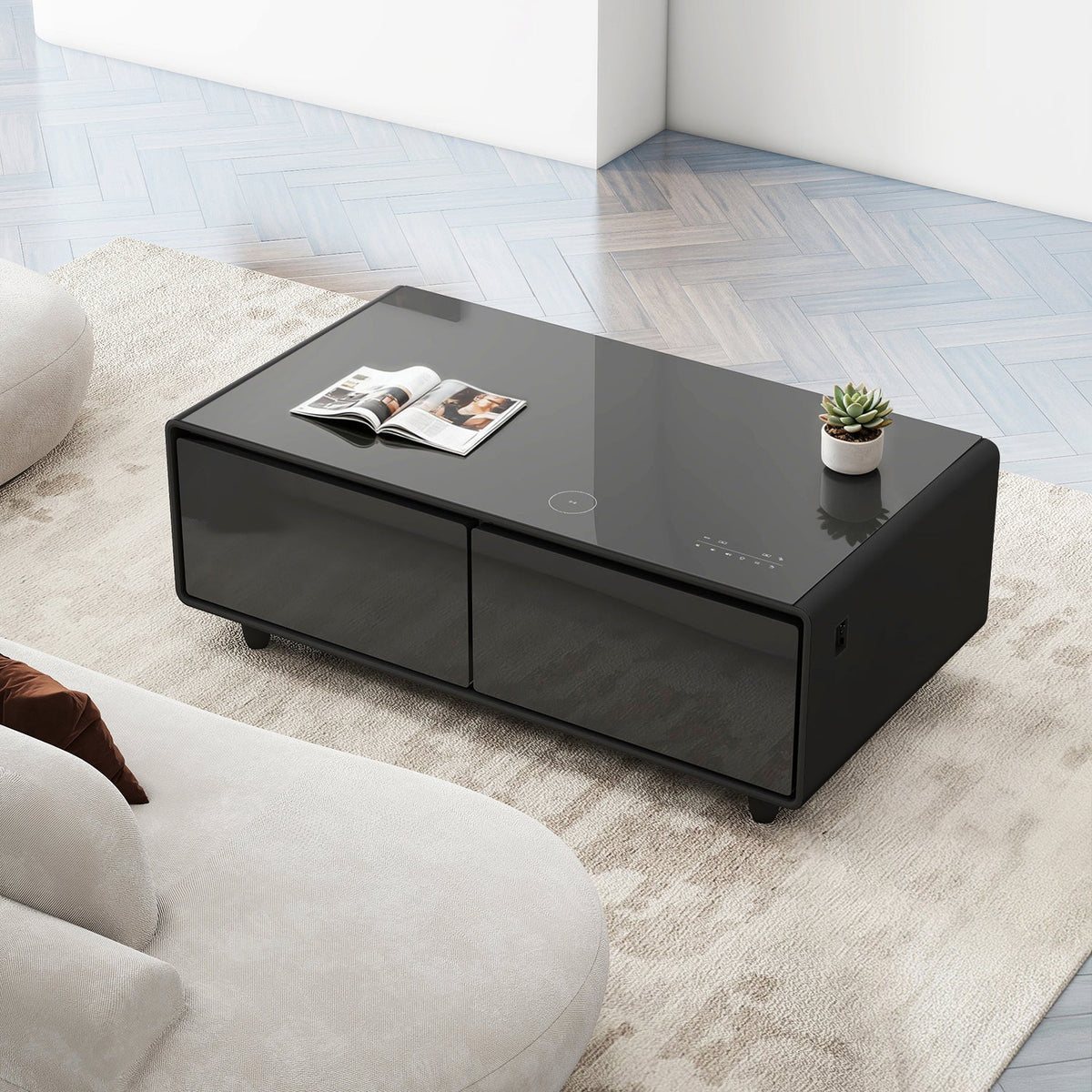 BASETAB LT135 Smart-Couchtisch mit Kühlschrank & Lautsprechern
